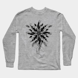 Calligraphy Flower Long Sleeve T-Shirt